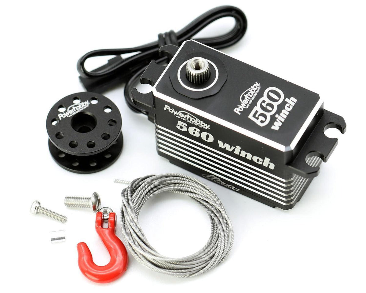 Powerhobby 560 HV Waterproof  Low Profile Crawler Winch Brushless Servo