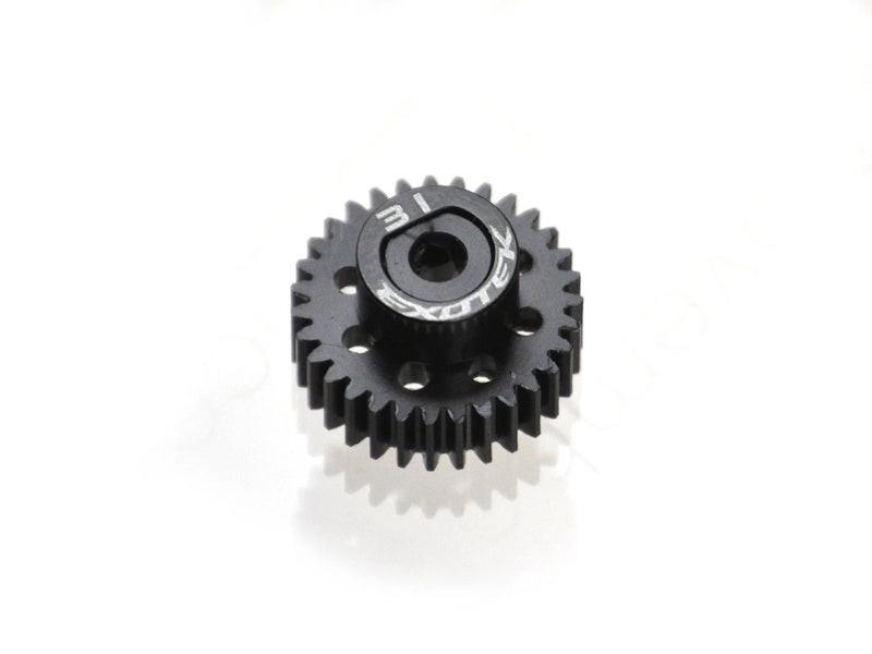Exotek Racing 1772 Flite 31T 48P Pinion, Black Pom w/ Alloy Collar
