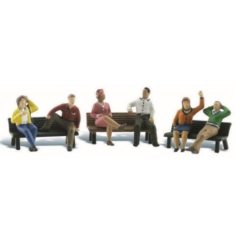 Woodland Scenics A1924 HO Train Figures People On Benches