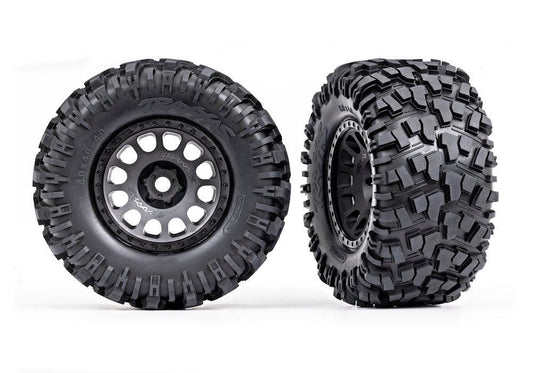 Traxxas 7875 XRT Matte Black Wheels w/ Maxx AT Tires (2)