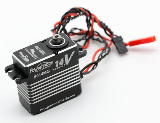 Powerhobby 8014MG 14v Programmable Waterproof HV Brushless 3s Lipo Servo