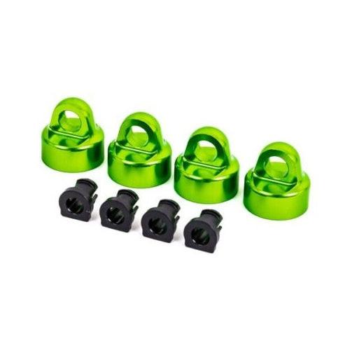 Traxxas 9664G Green Aluminum Shock Caps GTX shocks (4)/spacers (4) Sledge