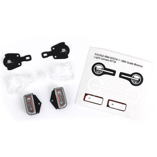 Traxxas 9718 TRX-4M Front & Rear LED Lenses for 1/18 Ford Bronco Body