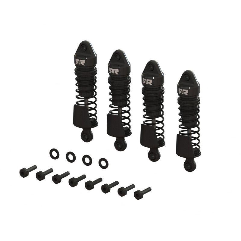 ARRMA - ARA-1567 Aluminum Shock Set, 58mm Length, 1000 cSt Oil (4), Black: GROM