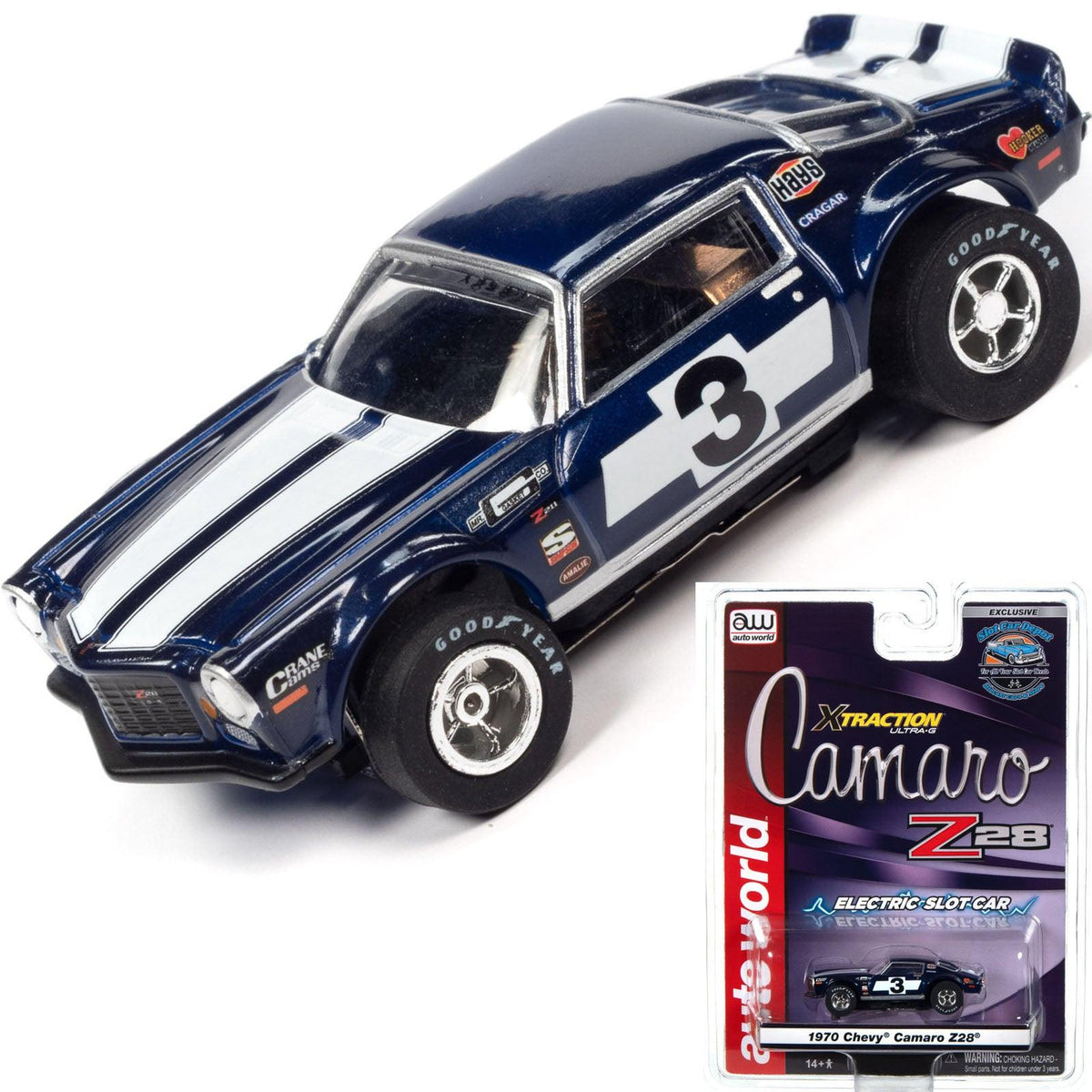 Auto World Exclusive 1970 Chevy Camaro Z28 HO Slot Car for AFX