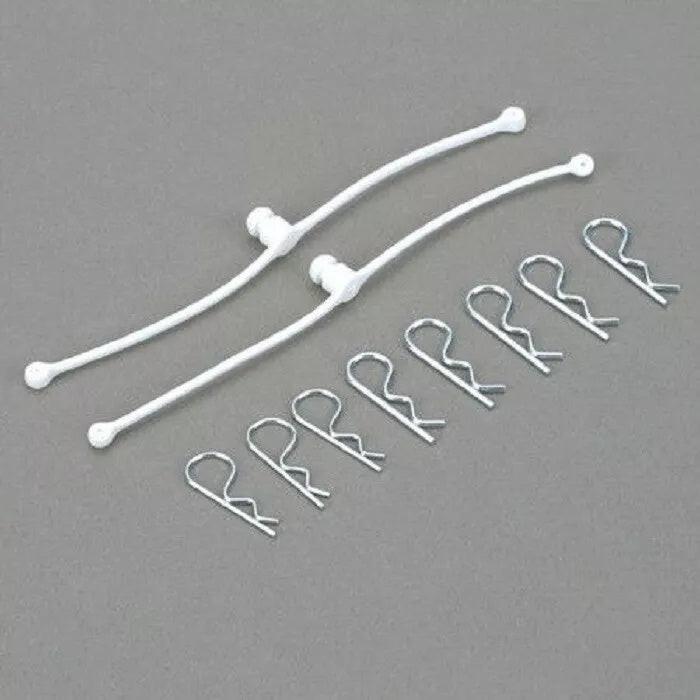 Dubro 2246 Body Klip Retainers White (2) Car Truck Body Clip