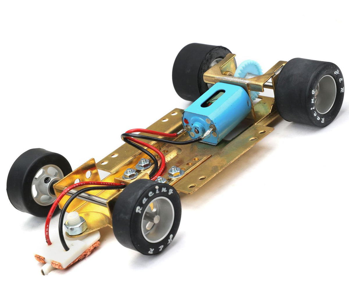 H&R Racing HRCH04 Adjustable Chassis 1/24 Slot Car FISH RUBBER Tires 40K Motor