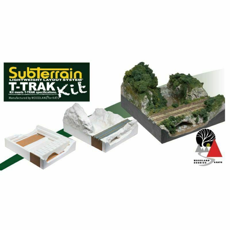 Kato K28885 N SubTerrain Lightweight Layout System T-Track Straight Kit
