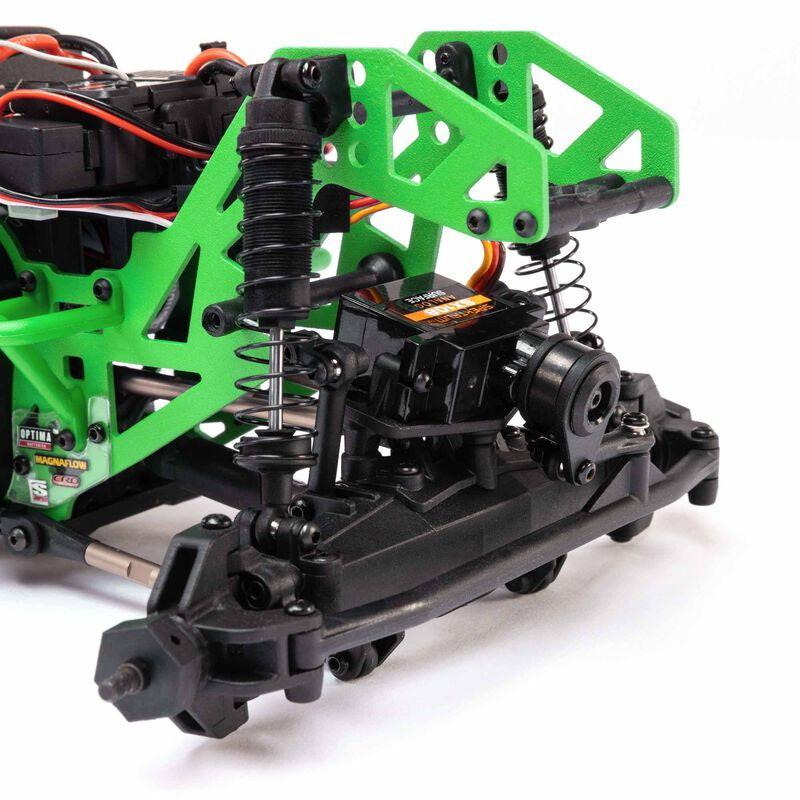Losi (LOS01026T1) 1/18 Mini LMT 4X4 Brushed Monster Truck RTR Grave Digger GREEN