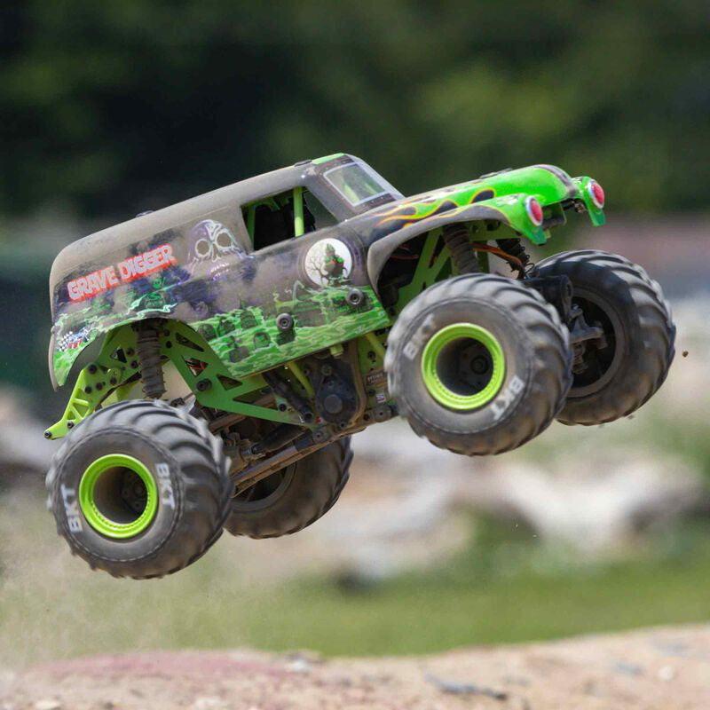 Losi (LOS01026T1) 1/18 Mini LMT 4X4 Brushed Monster Truck RTR Grave Digger GREEN