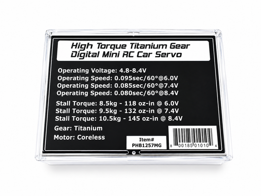 Powerhobby 1257MG 1/12 Mini Size High Voltage Digital Corless Servo
