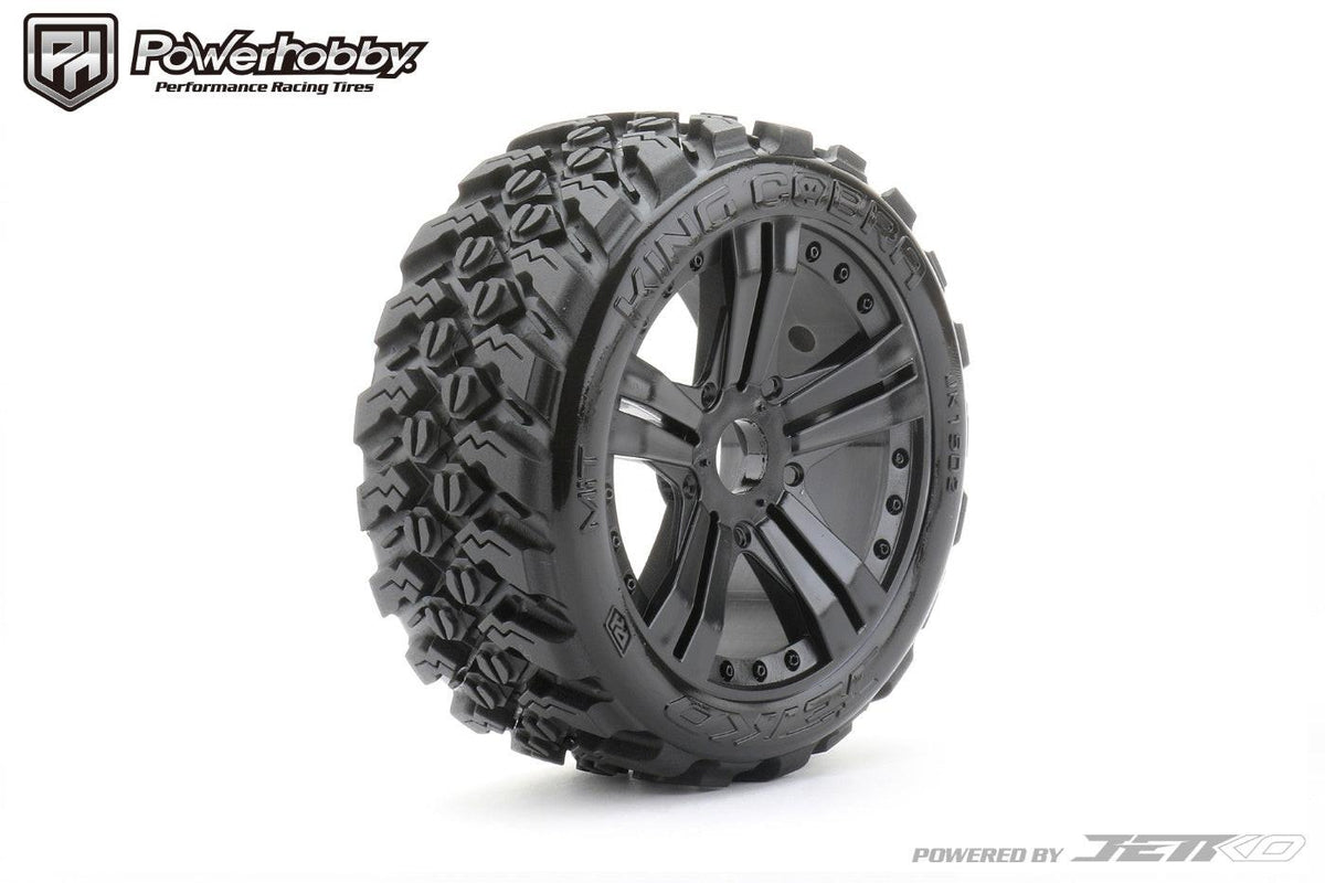 Powerhobby 1/8 Buggy King Cobra Belted Tires Mounted 17MM Claw Wheels