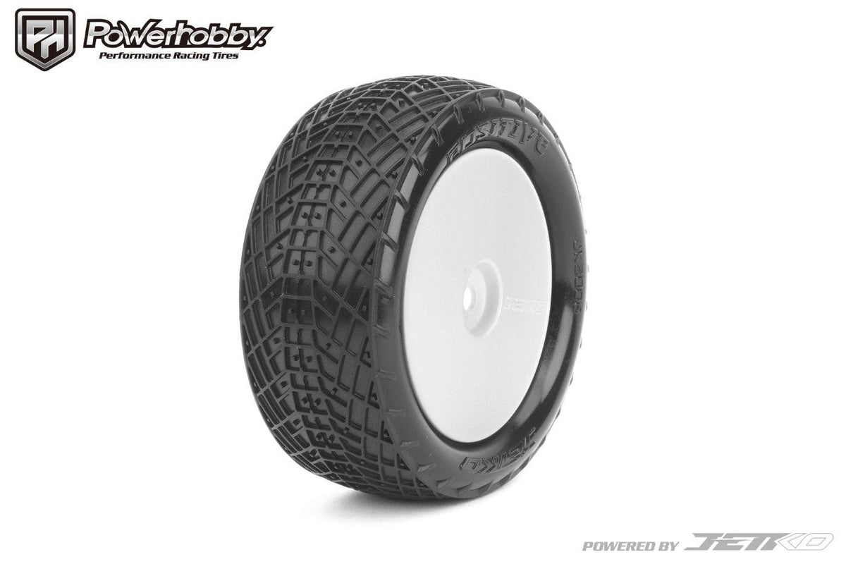 Powerhobby Positive 1/10 4WD Buggy Front Clay Tires Mounted Medium Soft White