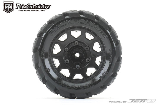 Powerhobby 1/10 2.8 ST RockForm Belted Tires (2) with Removable Hex Wheels
