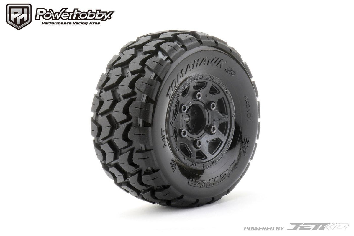 Powerhobby Tomahawk 1/10 SC Belted Tires (2) with Removable Hex Wheels