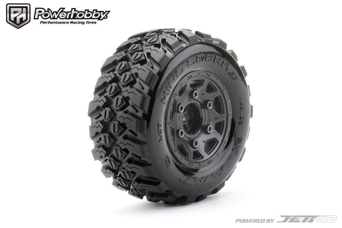 Powerhobby King Cobra 1/10 SC Belted Tires (2) with Removable Hex Wheels