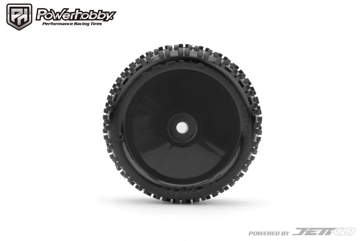 Powerhobby Arena Front Carpet Mini-B Tires Mounted 8mm Black Hard