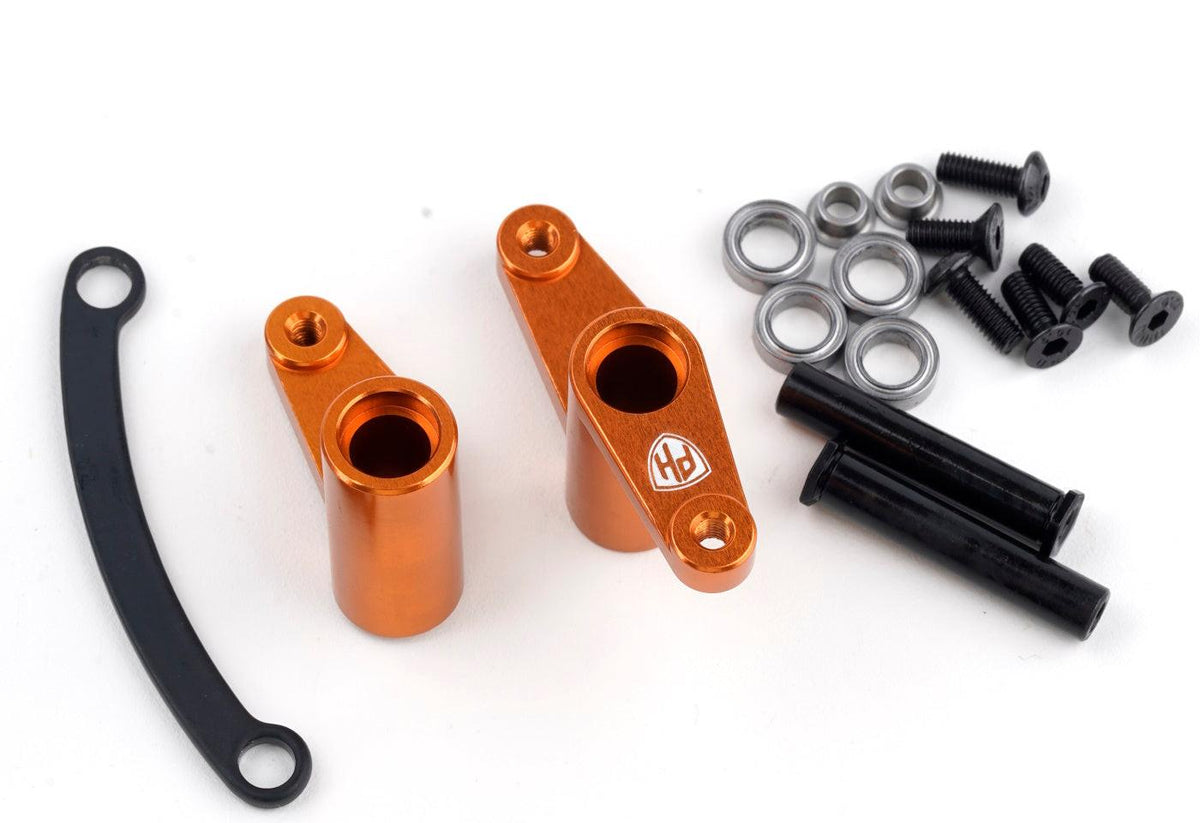 Powerhobby Aluminum Ball Bearing Steering Bellcrank Set Orange HPI RS4 Sport 3