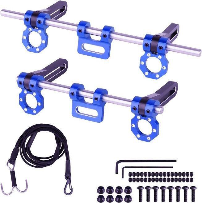 Powerhobby Aluminum Adjustable Front Rear Fairlead Bumpers 1/10 Rock Crawler Blue