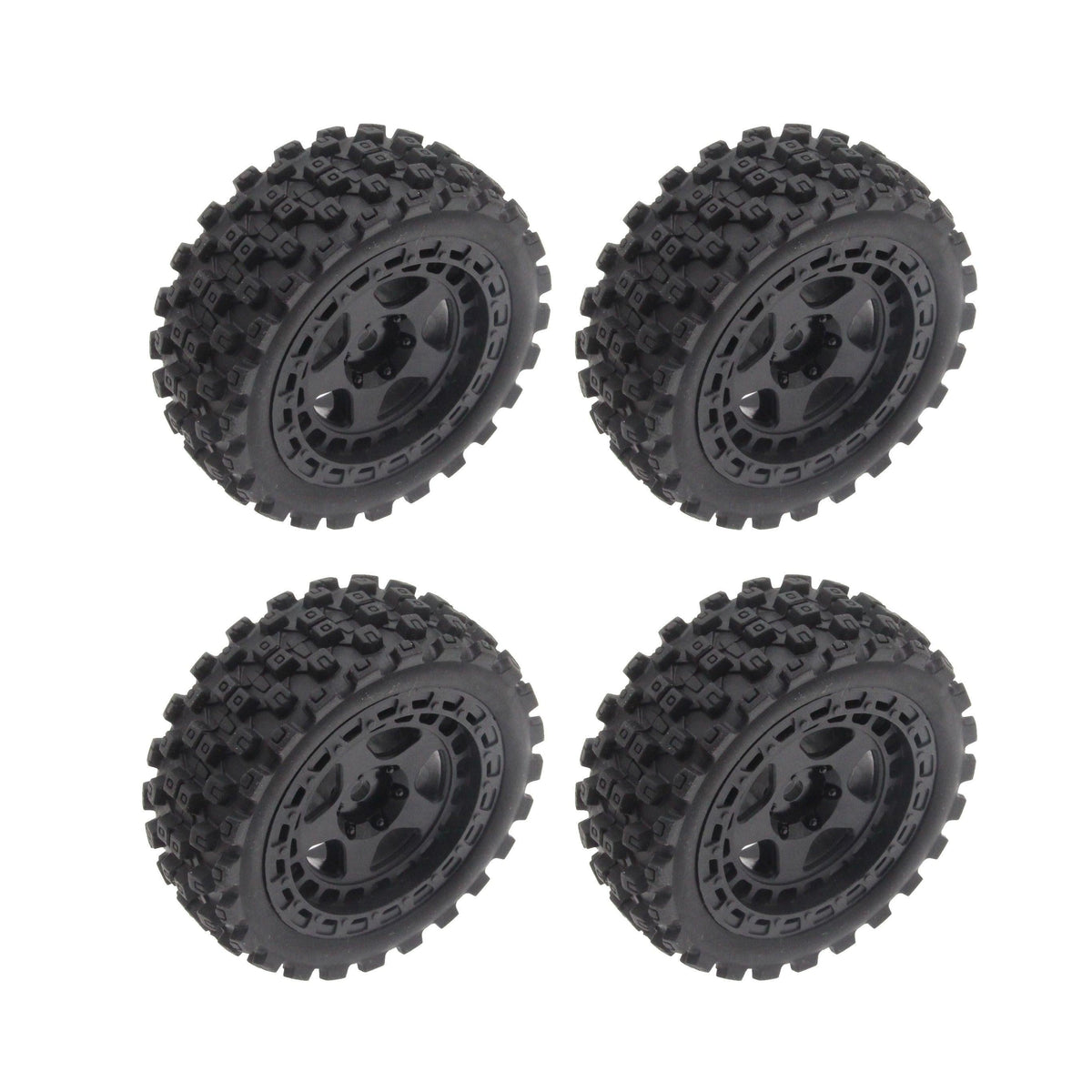 Mounted Tires / Wheels (4) Arrma Typhon Grom Black