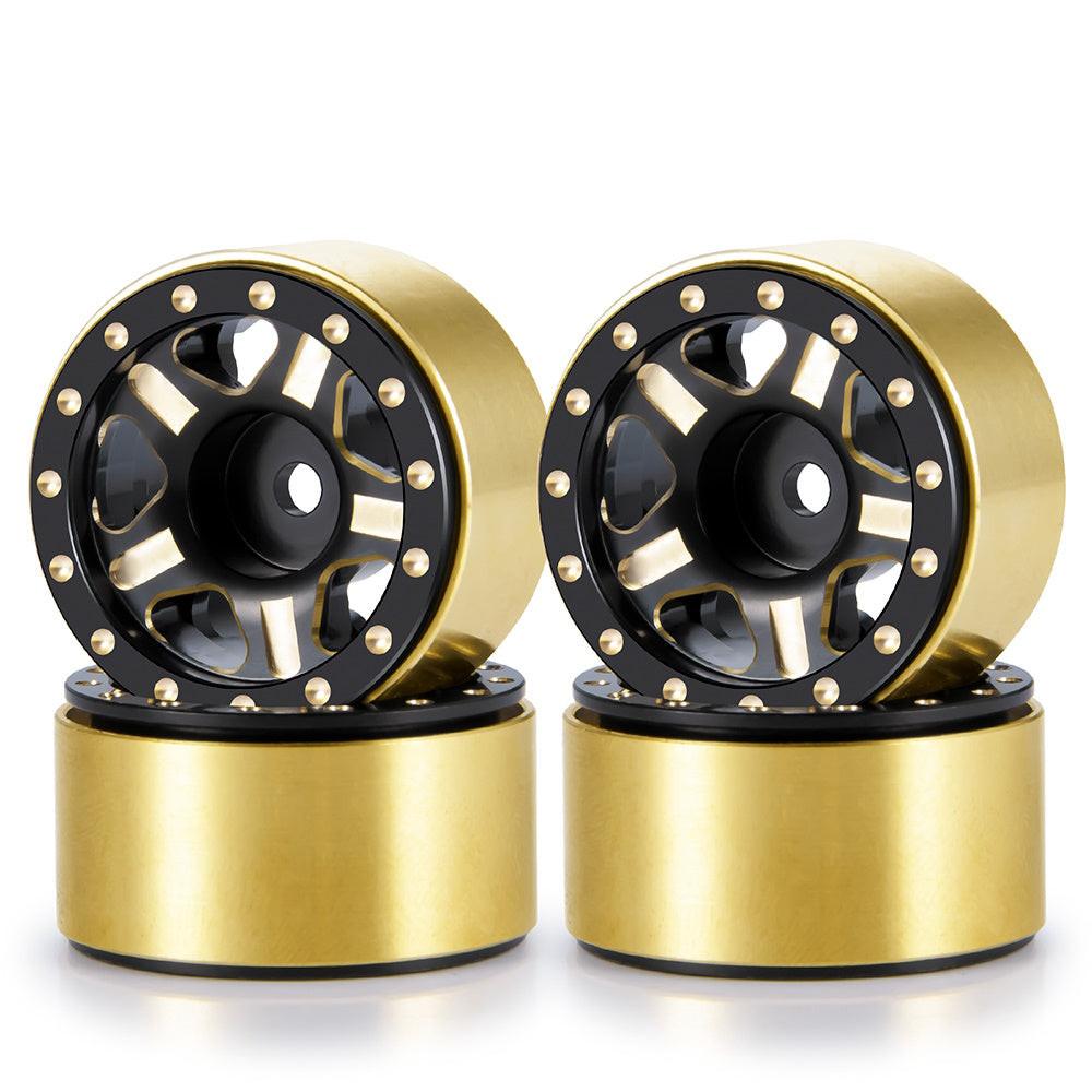 Powerhobby 1.0" Beadlock Brass Wheels (4) 1/24 Rock Crawler