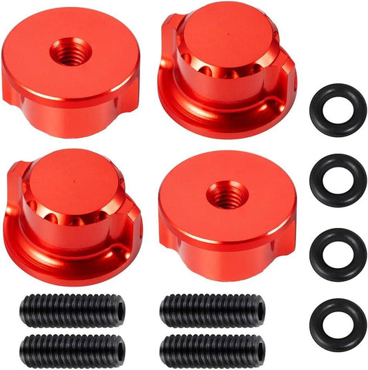 Powerhobby Aluminum Body Mount Thumb Screws Nuts Red FOR Traxxas Slash