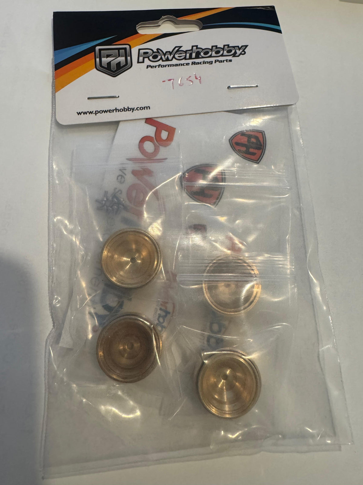 Powerhobby Brass Deep Dish Wheels Gold (4) Axial SCX30