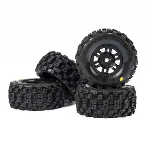 Pro-Line Arrma MOJAVE GROM 1/16 Badlands MX Mounted Tires / Wheels (4) 12mm
