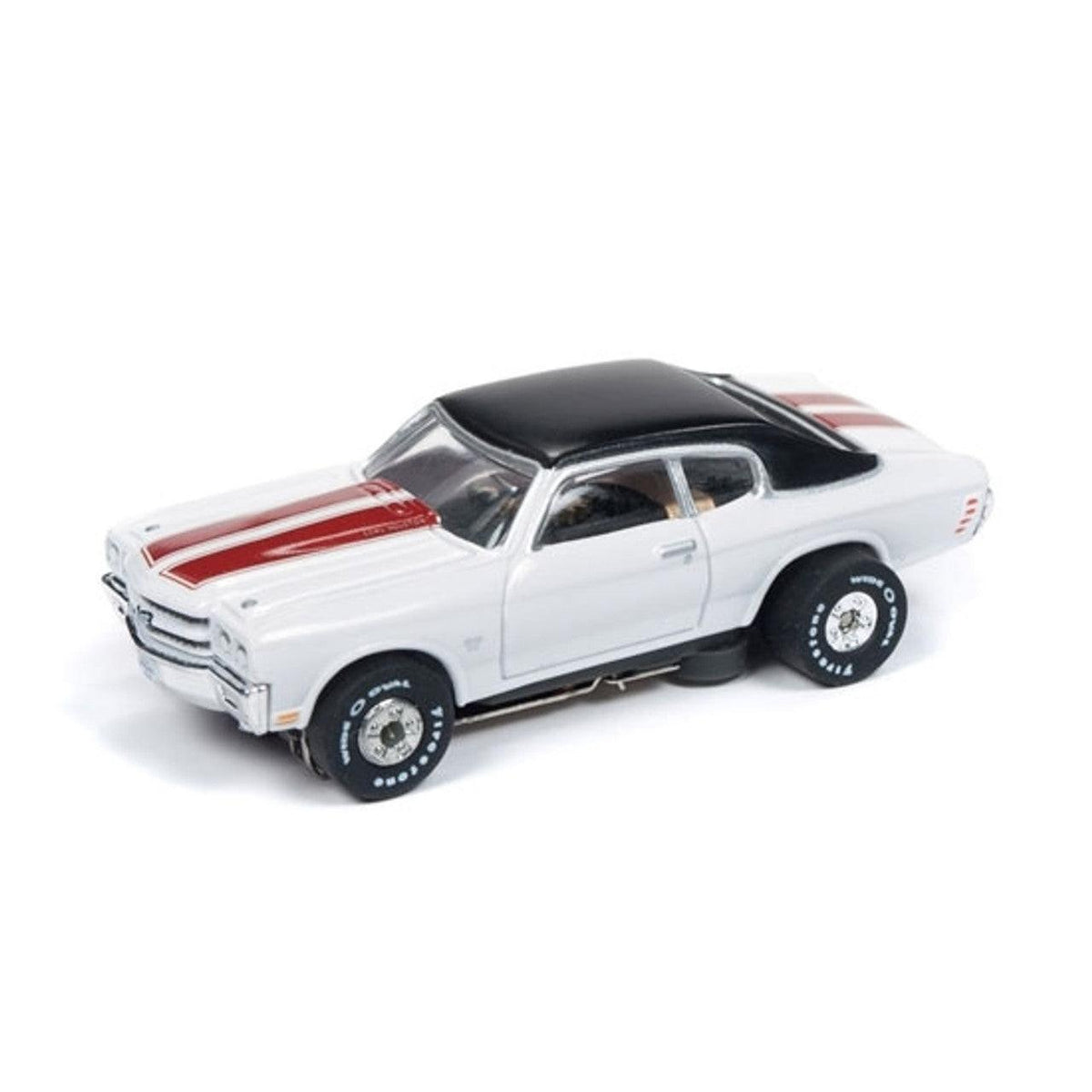 Auto World 1970 Chevy Chevelle SS White HO Slot Car SC340 R25 for AFX