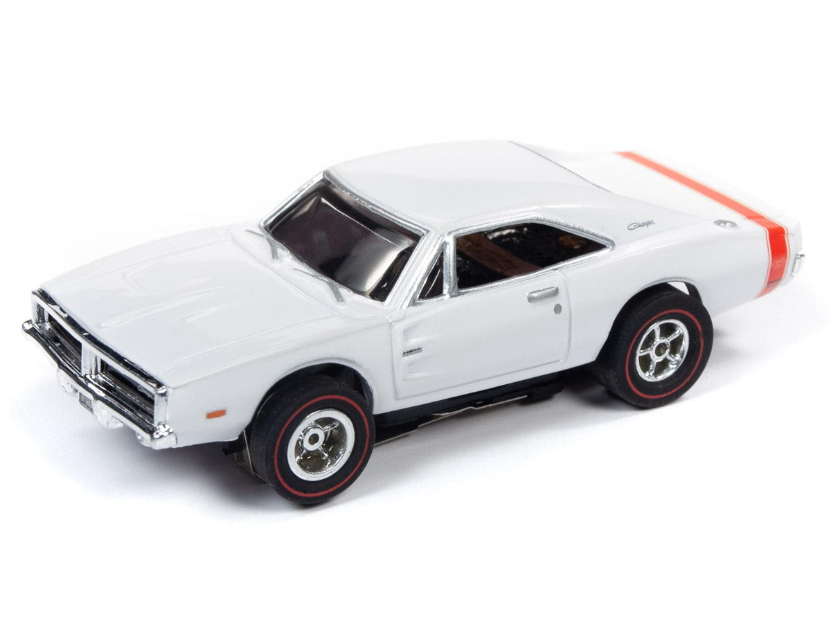 Auto World 1969 Dodge Charger R/T White R27 HO Slot Car SC343 fits AFX