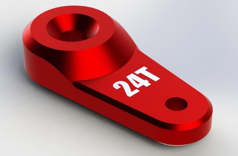 Arrma AR340103 Servo Horn Metal 24T Aluminum Red Nero 6S Nero Fazon