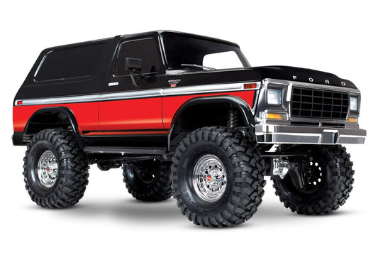 Traxxas TRX-4 1/10 Trail Crawler Truck w/1979 Bronco Clipless Body Red