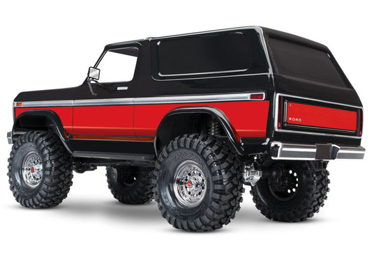 Traxxas TRX-4 1/10 Trail Crawler Truck w/1979 Bronco Clipless Body Red