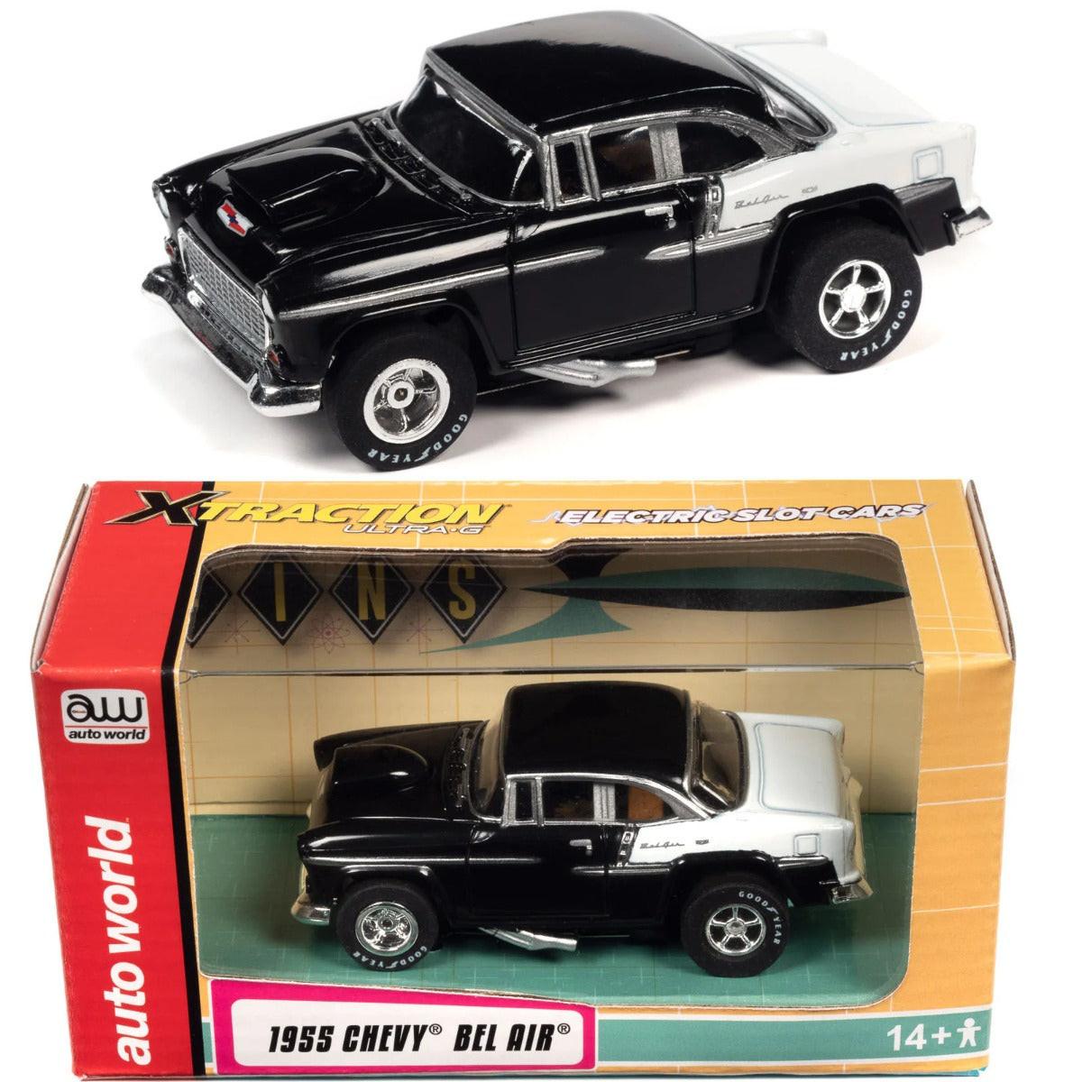 Auto World 1955 Chevy Bel Air Black 55' Exclusive HO slot car Limited Edition