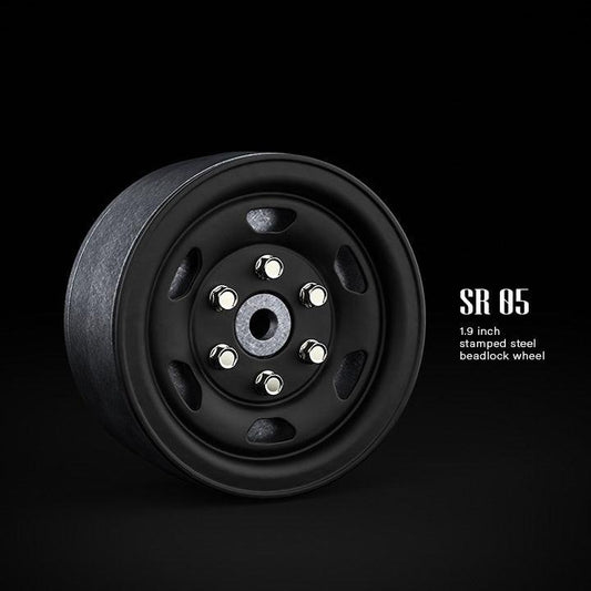 G-Made GMA70504 1.9" SR05 Beadlock Wheels (Matt Black) (2)