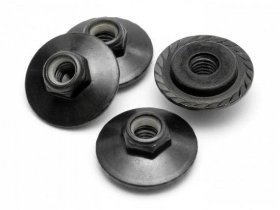 HPI Z680 Flanged Locknut M5X8mm (Black/4Pcs) Savage Trophy Truggy