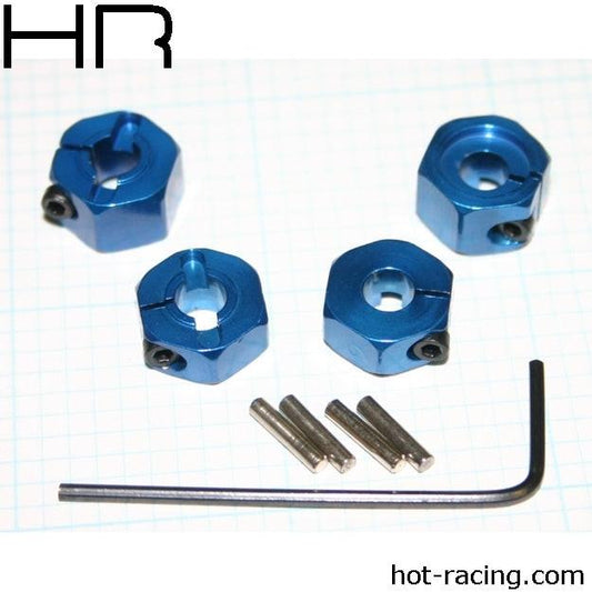 Hot Racing Blue Aluminum 12mm Wheel Hex Slash Ruster 2WD (4)