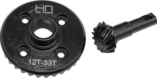 Hot Raicng Steel Helical Differential Ring/Pinion Overdrive 12 / 33T Traxxas TRX4