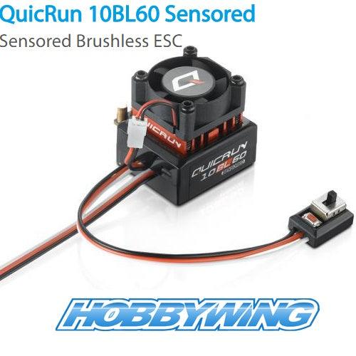 Hobbywing Quickrun 10BL60 Sensored Brushless ESC 2-3S Lipo 1/10 1/12 Scale