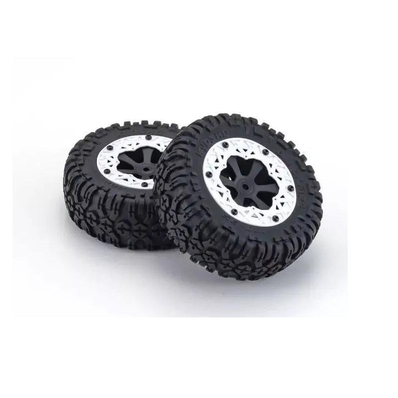 Kyosho EZTH003WH Tire & Wheel Set (White/AXXE)