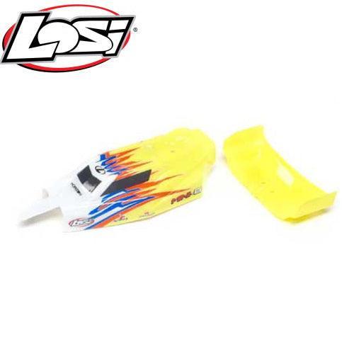 Losi LOS210023 Body & Wing Yellow/White Mini-B