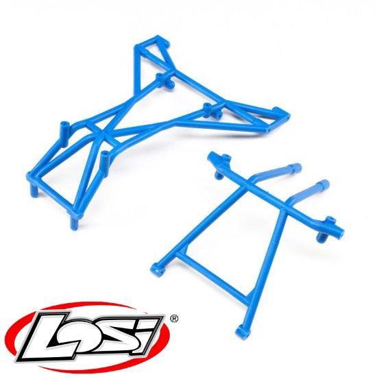 Losi LOS241048 Top and Upper Cage Bars Blue LMT