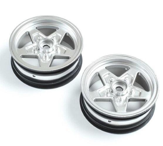 Losi Racing  LOS43047 Front Wheel Satin Chrome (2) 22S Drag