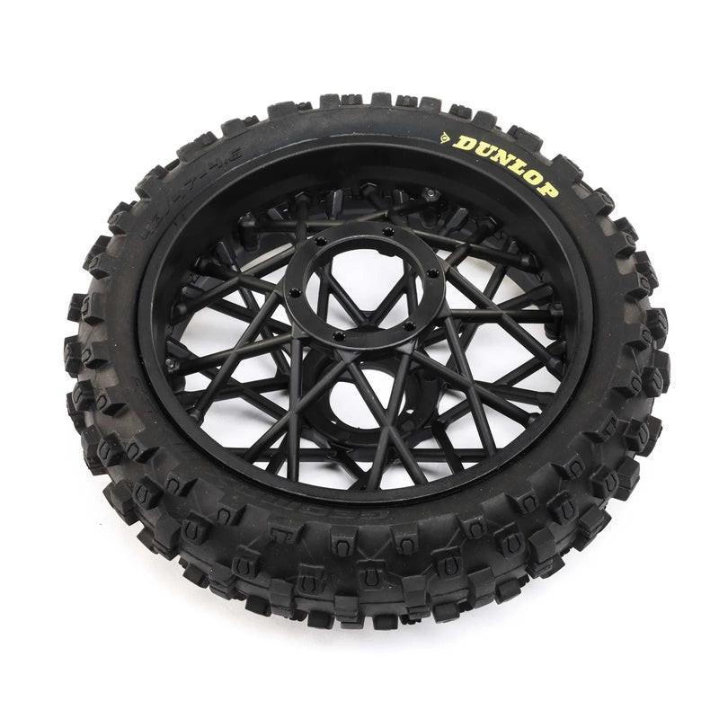 Losi LOS46005 Dunlop MX53 Rear Tire Mounted Black PM-MX