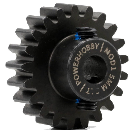 Powerhobby Hardened Steel 20T Mod1 5mm Pinion Gear Mod 1 Speed Run / Drag Racing