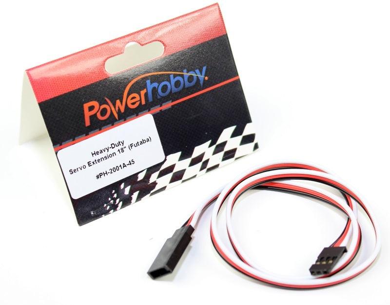 Powerhobby 18" Heavy Duty Servo Extension Wire Futaba Connector J 20AWG