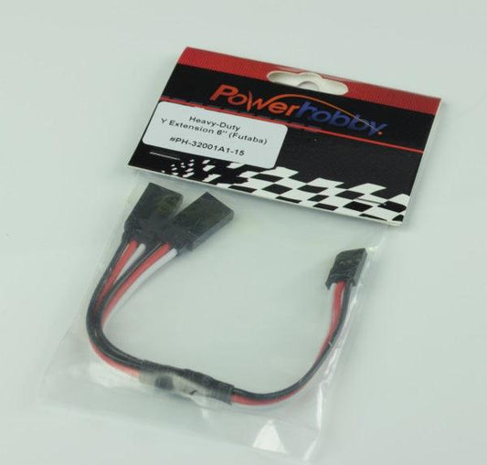 Powerhobby 6" Heavy Duty Y Servo Extension / Harness Futaba Connector