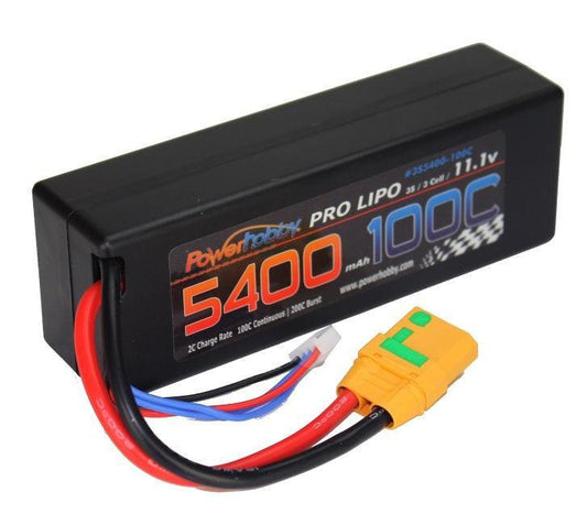 Powerhobby 3s 11.1v 5400mah 100c lipo Battery w XT90 Plug Hard Case