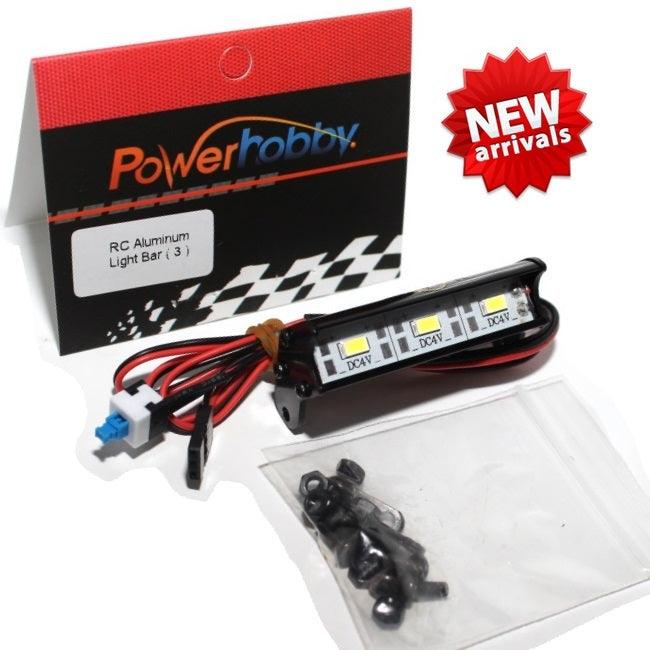 Powerhobby 3 LED 52mm RC Aluminum Light Bar Kit