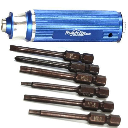 Powerhobby 6 in 1  Hex / Mulit Driver Magnetic RC Tool Set Blue